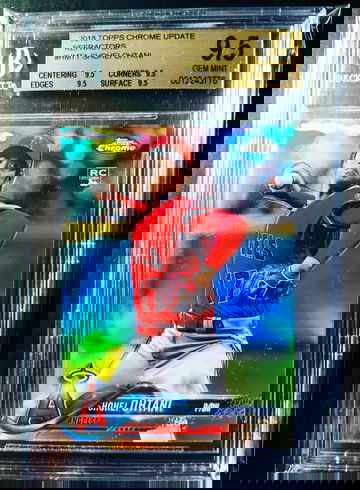 2018 Topps Chrome Update #HMT1 Shohei Ohtani Refractor Rookie /250 BGS Quad 9.5