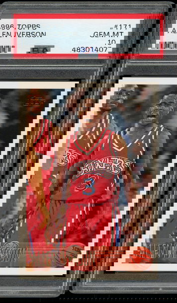 1996 Topps #171 Allen Iverson RC PSA 10