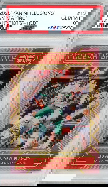 2020 PANINI ILLUSIONS CLEAR SHOTS DAN MARINO #13 RED 75 OF 149 HOF PSA 10 GEM MT