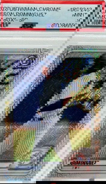 2020 BOWMAN CHROME JASSON DOMINGUEZ MEGA BOX - SP #ВСР243 PSA 9 MINT