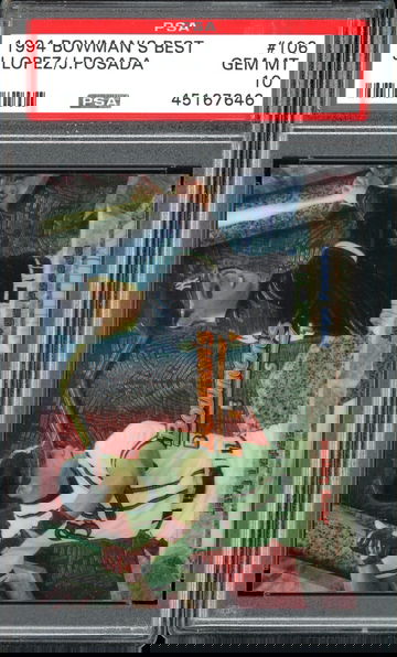 JORGE POSADA JAVY LOPEZ 1994 BOWMAN'S BEST #106 PSA 10 RC