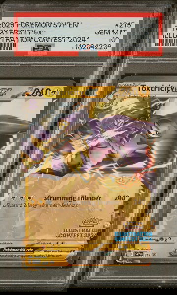 2025 Pokemon SVP Illustration Contest 2024 Toxtricity ex #215 Promo PSA 10