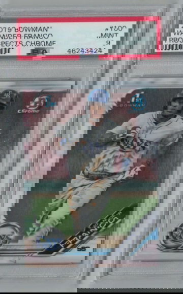 2019 Bowman Chrome Prospects Wander Franco PSA 9 