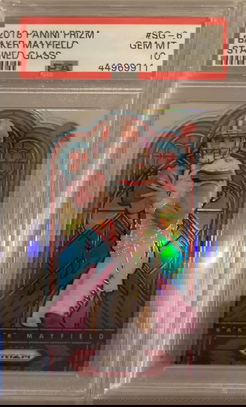 PSA 10 Baker Mayfield 2018 Panini Prizm Stained Glass