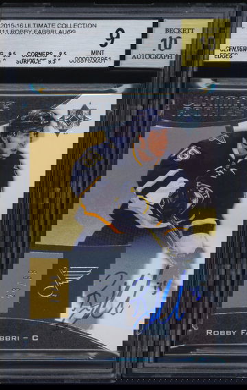 2015-16 Ultimate Collection #111 Robby Fabbri Auto Rookie /99