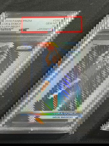 2018 Prizm Silver Rookie RC #280 Luka Doncic PSA 10 GEM MINT NEW LABEL LAKERS