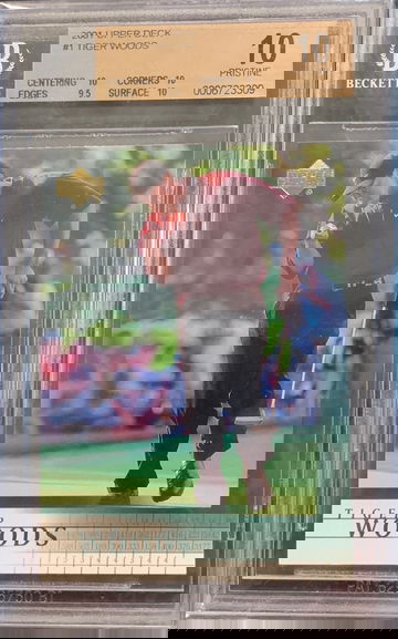 2001 Upper Deck Tiger Woods Rookie BGS 10 Pristine