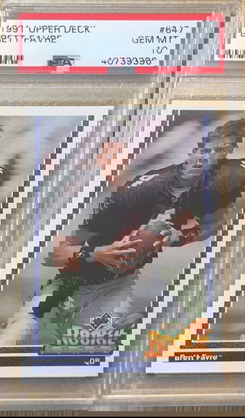 1991 Upper Deck Brett Favre Rookie Card PSA 10 Gem Mint 