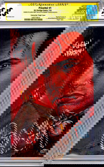 PREACHER #1 CGC-SS 9.8 SIG GLENN FABRY & DOMINIC COOPER* WIZARD COMICON REP 2016