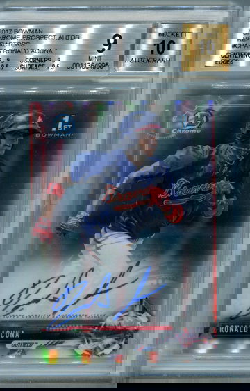 Ronald Acuna refractor /499 BGS 9 auto 10