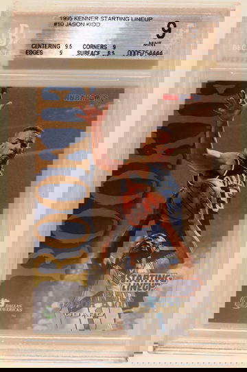 1995 Kenner Starting Lineup #10 Jason Kidd (ROOKIE) BGS 9 MINT (HIGHEST GRADED)