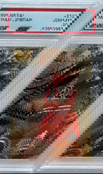 1995 Fleer Metal Michael Jordan #212 PSA 10 Nuts & Bolts Foil