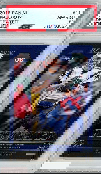 2016 PANINI DECORATED TOM BRADY #11 NEW ENGLAND PATRIOTS PSA 8 NM-MT