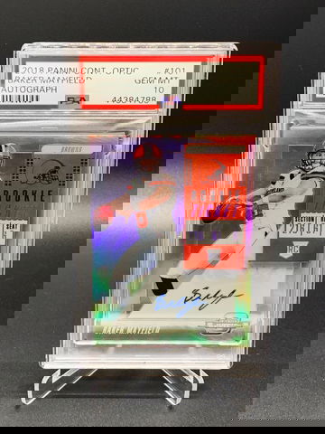 2018 Baker Mayfield Panini Contenders Optic Auto Rookie Ticket PSA 10