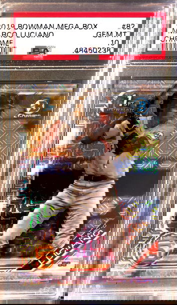 2019 Bowman Chrome Mega Box Marco Luciano 1st Prospect #82 PSA 10 Gem Mint