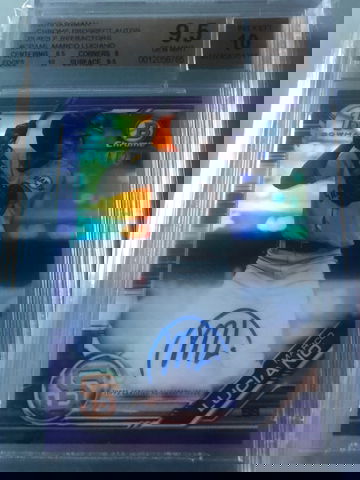 Marco Luciano bowman chrome purple auto bgs 9.5 10 auto!!