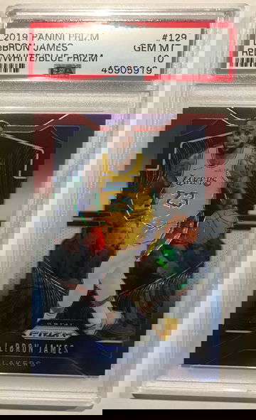 LeBron James 2019 Prizm Red White Blue PSA 10