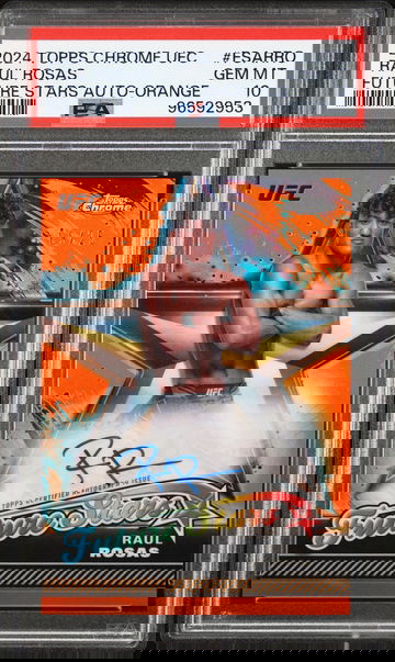 2024 Topps Chrome UFC Future Stars Autographs Future Stars Auto-Orange Raul Rosas #FSARRO /25 PSA 10