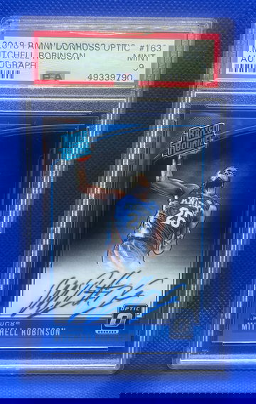 2018 Mitchell Robinson 163 LOW POP! Donruss Optic Holo Rated Rookie Auto PSA 9