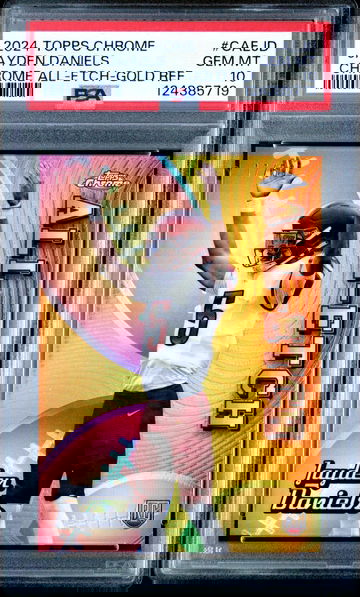 2024 Topps Chrome All-Etch GOLD Refractor Jayden Daniels Rookie /50 PSA 10 GEM