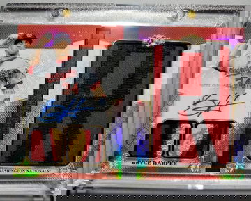 2014 Triple Threads Bryce Harper Letter Patch True 1/1 dual patch Autograph Book
