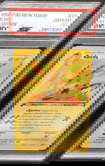 1999 Pokemon Raichu 1st Edition PSA 10