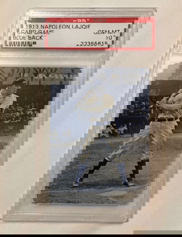 1913 NAPOLEON LAJOIE CARD GAME BACK, GEM MT-10