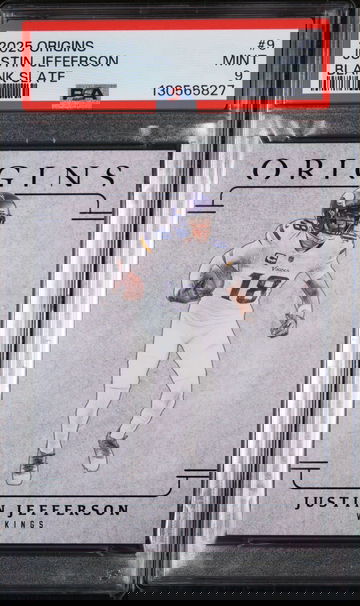 2025 Panini Origins Blank Slate Justin Jefferson #9 PSA 9