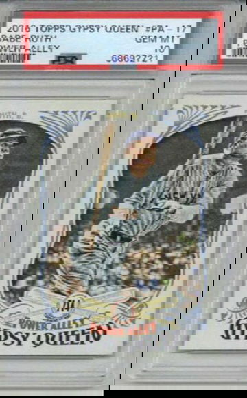 2016 TOPPS GYPSY QUEEN POWER ALLEY BABE RUTH CARD NEW YORK YANKEES PSA 10