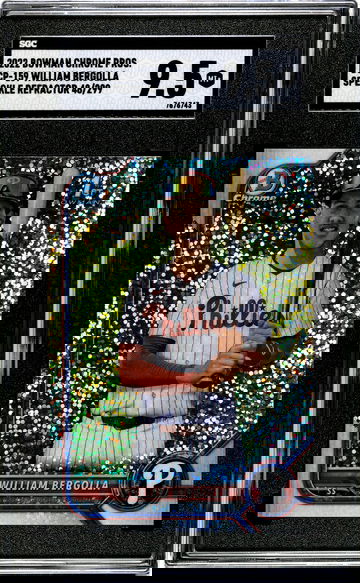 2022 Bowman Chrome William Bergolla #BCP-159 Speckle Ref. SGC 9.5