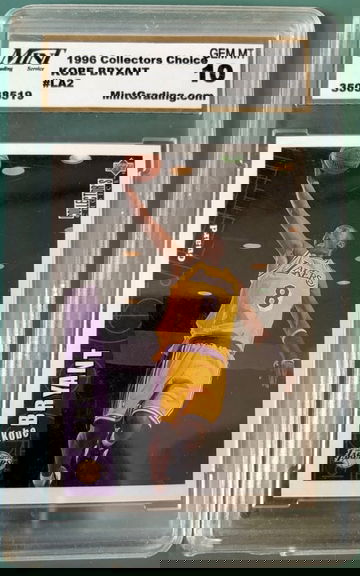 1996-97 Basketball LAKERS Collectors Choice KOBE BRYANT #LA2 Graded Mint 10 *Has Crack On Bottom Of Case See Pictures