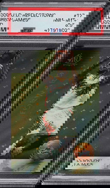 2006 UPPER DECK REFLECTIONS GOLD LEBRON JAMES /299 #17 PSA 8.5 (Pop: 1, 6 higher)