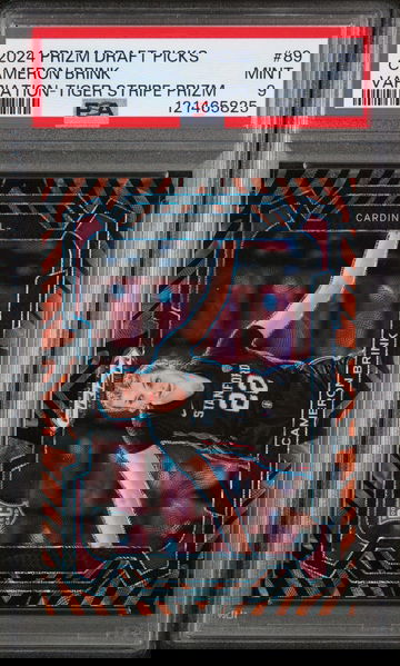 2024 Panini Prizm Draft Picks Variation-Tiger Stripe Prizm Cameron Brink #89 PSA 9