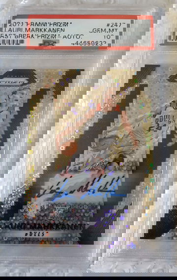 2017 Prizm Lauri Markkanen Fast Break Prizm Auto RC PSA 10 #247