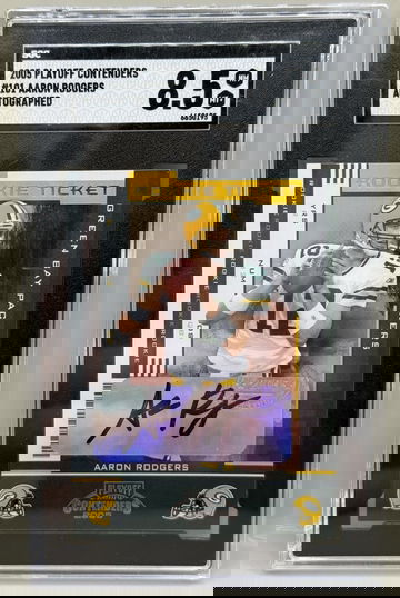 2005 Playoff Contenders Aaron Rodgers Rookie Ticket Auto SP /530 #101 SGC 8.5 - Near Mint / Mint +