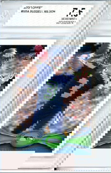 2012 TOPPS RUSSELL WILSON #165 SEATTLE SEAHAWKS ROOKIE RC BGS 7.5 NM +