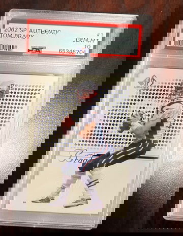 2002 SP Authentic Tom Brady PSA 10