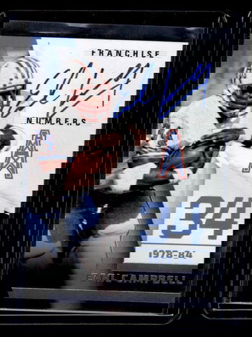 2022 Panini Illusions Earl Campbell Franchise Numbers Auto