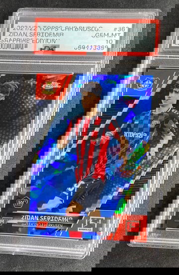 2021 Topps Chrome Bundesliga Sapphire Edition 36 Zidan Sertdemir PSA 10