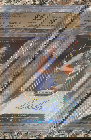 2018 Panini Prizm Fast Break Rookie Autos #3 Luka Doncic BGS 9.5 Gem Mint Autograph 10