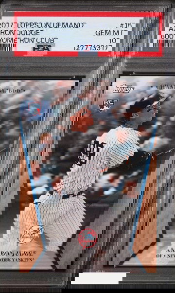 2017 TOPPS ON DEMAND 600 HOME RUN CLUB AARON JUDGE #15 ROOKIE RC PSA 10 GEM MT