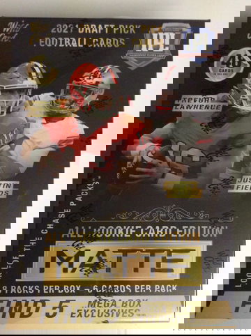 2021 Wild Card Matte Black Mega Box Draft Picks Football