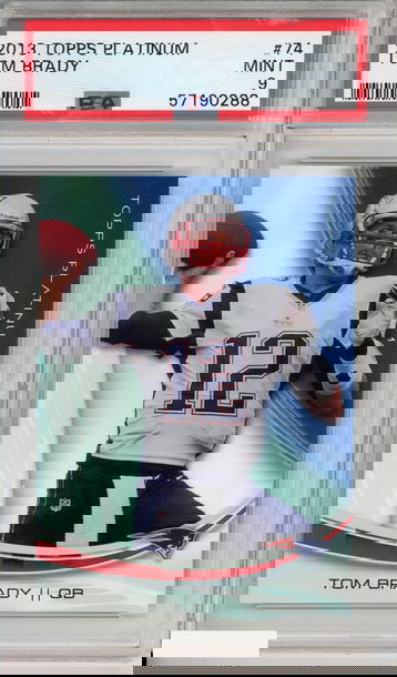 2013 TOPPS PLATINUM TOM BRADY #74 NEW ENGLAND PATRIOTS PSA 9 MINT