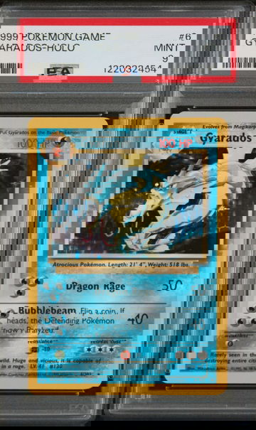 1999 Pokemon Base Set Holo Gyarados #6 PSA 9