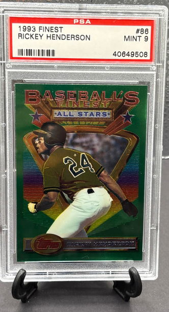 1993 Topps Finest Rickey Henderson #86  PSA 9