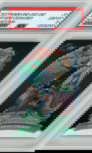 ANTHONY EDWARDS 2023-24 Panini One And One DOWNTOWN #5 PSA 10