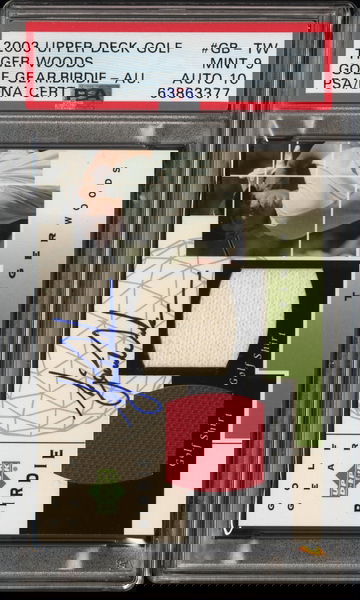 2003 Tiger Woods Upper Deck Golf Gear On-card Auto 