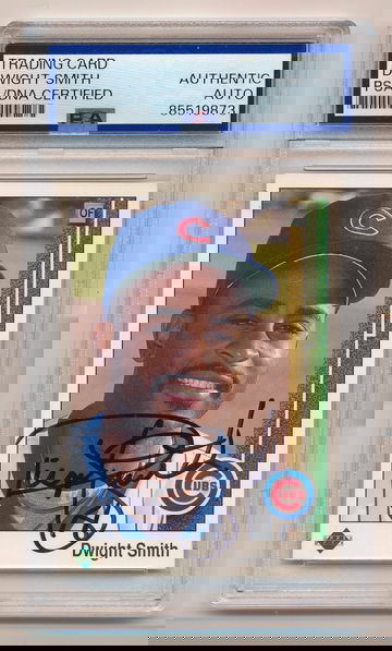 1989 Upper Deck High # #780 Dwight Smith Cubs Signed Autograph PSA/DNA Dec'd