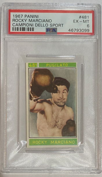 1968 Panini Campioni Dello Sport Rocky Marciano Psa 6