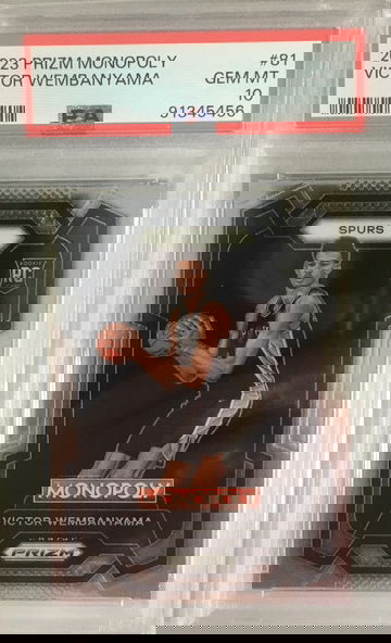 2023 Prizm Monopoly #81 Victor Wembanyama Rookie Card PSA 10 Gem Mint Spurs